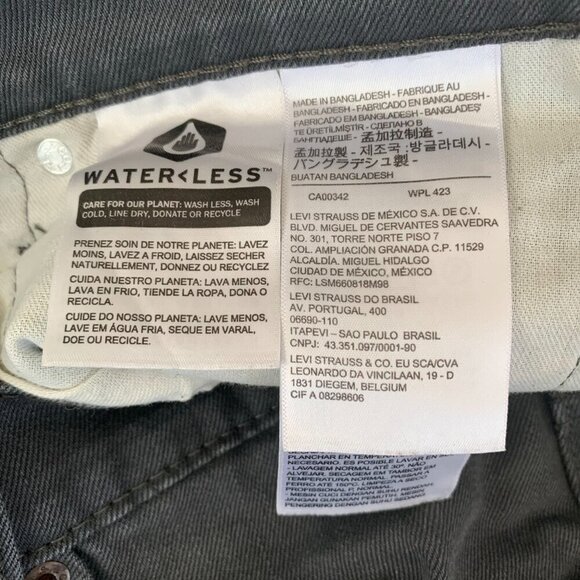 Levi's 541 Black Denim Athletic Taper Stretch Jeans - Picture 9 of 15